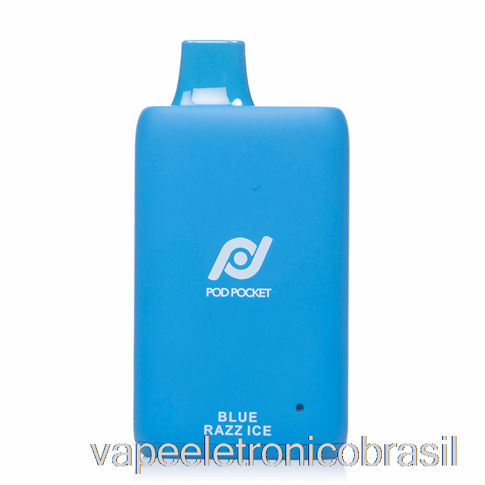 Vape Recarregável Pod Pocket 7500 Descartável Azul Razz Ice